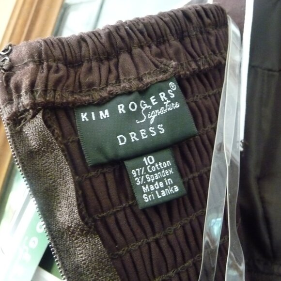 BROWN SUNDRESS WITH BUILT IN BRA SIZE 10 - Picture 9 of 11